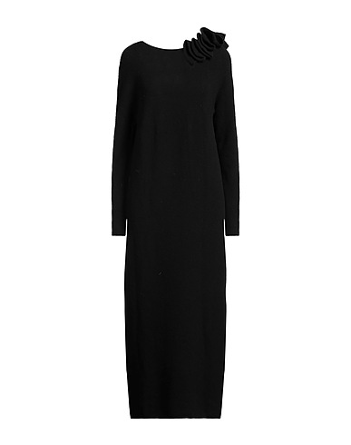 LIVIANA CONTI Knit dress Black 63% Virgin Wool, 25% Polyamide, 10% Cashmere, 2% Elastane