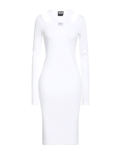 VERSACE JEANS COUTURE Midi dress White 100% Cotton