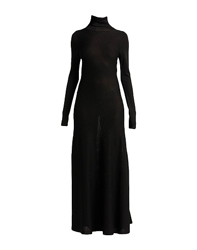 FABIANA FILIPPI Long dress Black 80% Viscose, 20% Metallic fiber