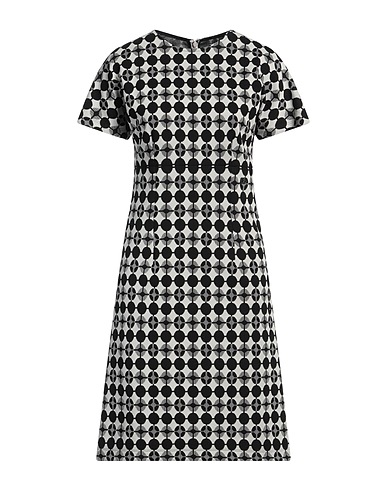 DOLCE&GABBANA Kurzes Kleid Schwarz 64% Baumwolle, 36% Polyester
