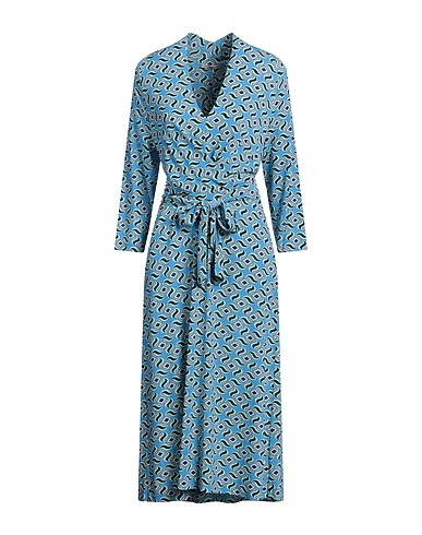 MALÌPARMI Midi dress Azure 92% Viscose, 8% Elastane