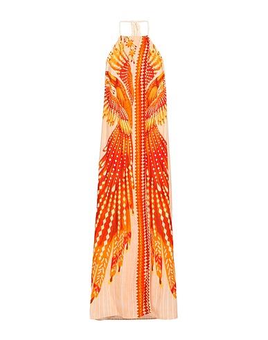 PIN UP STARS Long dress Orange 100% Viscose