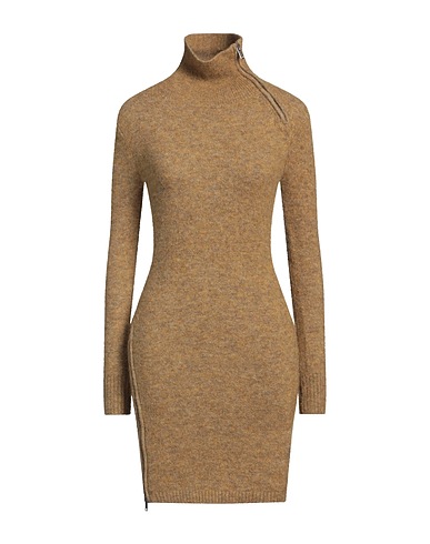 MARANT ÉTOILE Knit dress Mustard 63% Baby alpaca wool, 32% Polyamide, 5% Elastane