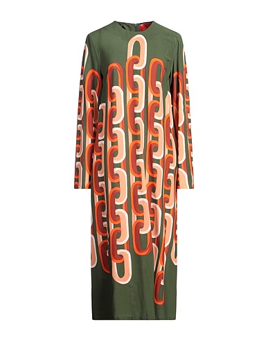 LA DOUBLE J Midi dress Military green 100% Viscose