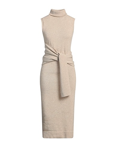 MM6 MAISON MARGIELA Midi dress Beige 80% Wool, 20% Polyamide
