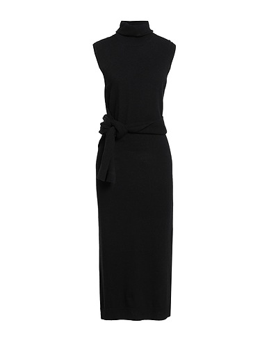 MM6 MAISON MARGIELA Midi dress Black 80% Wool, 20% Polyamide