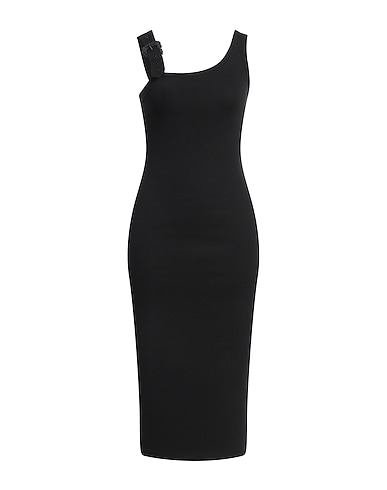 VERSACE JEANS COUTURE Midi dress Black 95% Cotton, 5% Elastane