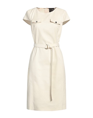 DANIELA DREI Vestito midi Beige 60% Cotone, 37% Poliammide, 3% Elastan