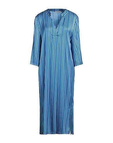 VIA MASINI 80 Vestito midi Blu 97% Viscosa, 3% Elastan