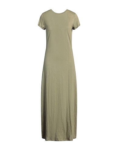 MAJESTIC FILATURES Long dress Military green 94% Linen, 6% Elastane