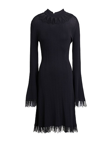 TWINSET Short dress Black 65% Viscose, 35% Polyamide, Polyester