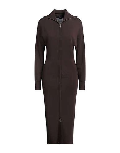 PINKO Midi dress Dark brown 76% Viscose, 24% Nylon