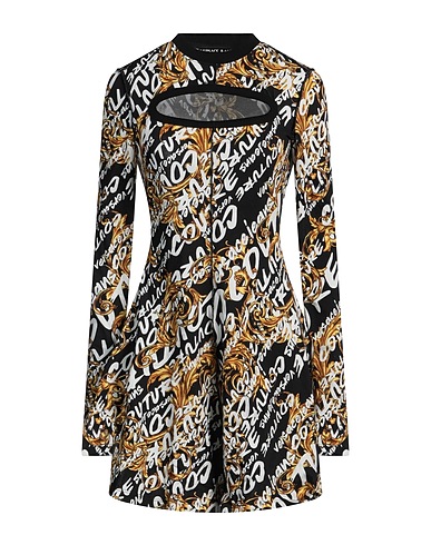 VERSACE JEANS COUTURE Short dress Black 100% Cotton, Elastane
