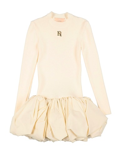 ELISABETTA FRANCHI Dress LA MIA BAMBINA Cream 51% Viscose, 31% Polyester, 18% Polyamide