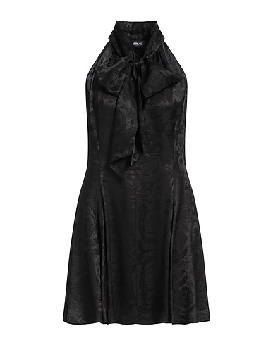 VERSACE Short dress Black 71% Viscose, 29% Silk