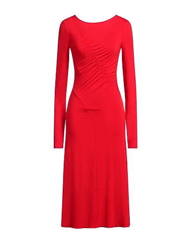 PATRIZIA PEPE Midi dress Red 92% Viscose, 8% Elastane