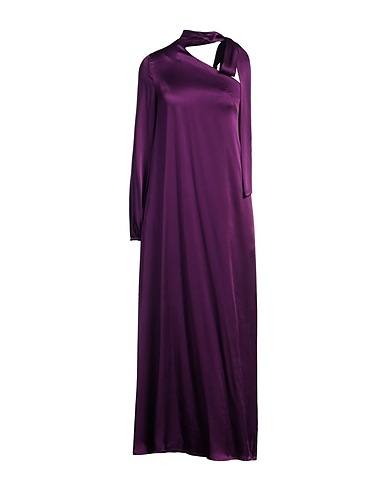 1-ONE Langes Kleid Violett 75% Acetat, 25% Seide