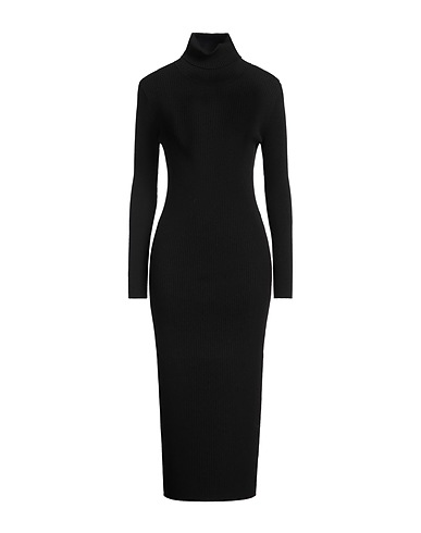 P.A.R.O.S.H. Midi dress Black 72% Viscose, 28% Polyurea