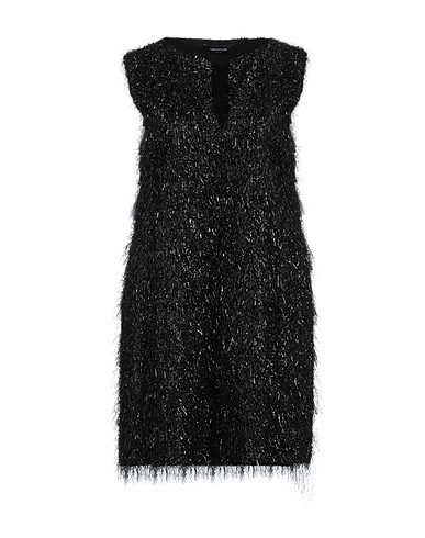 FABIANA FILIPPI Short dress Black 47% Viscose, 38% Metallic fiber, 15% Polyamide