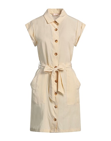 LIU •JO Shirt dress Cream 78% Lyocell, 22% Linen