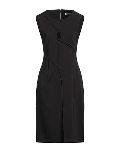SIMONA CORSELLINI Midi dress Black 95% Polyester, 5% Elastane
