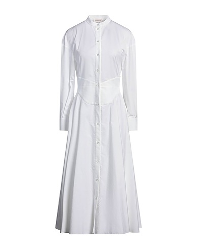 MCQUEEN Long dress White 100% Cotton