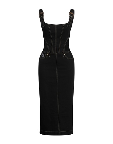 VERSACE JEANS COUTURE Denim dress Black 99% Cotton, 1% Elastane