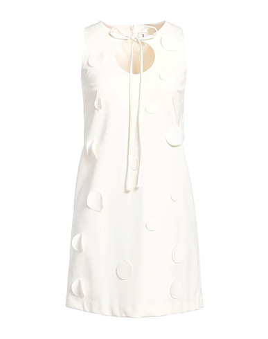 1-ONE Short dress Cream 63% Viscose, 31% Polyamide, 6% Elastane