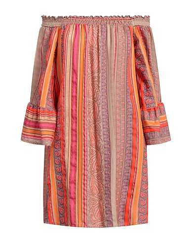 VALERIE KHALFON Short dress Beige 35% Cotton, 29% Viscose, 20% Polyamide, 16% Acrylic