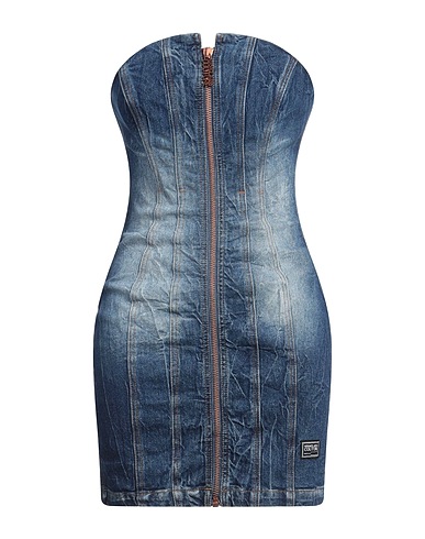 VERSACE JEANS COUTURE Jeanskleid Blau 98% Baumwolle, 2% Elastan