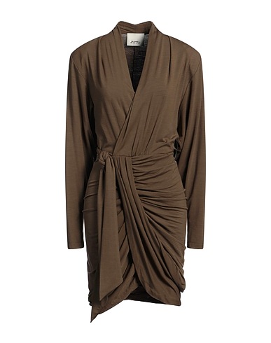 ISABEL MARANT Midi dress Khaki 51% Viscose, 41% Wool, 8% Elastane