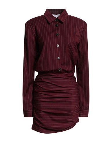 GAëLLE Paris Shirt dress Burgundy 65% Polyester, 32% Rayon, 3% Elastane