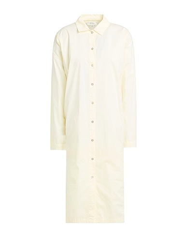 CROSSLEY Midi dress Pastel yellow 97% Cotton, 3% Elastane