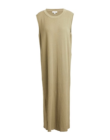 CROSSLEY Midi dress Khaki 100% Cotton
