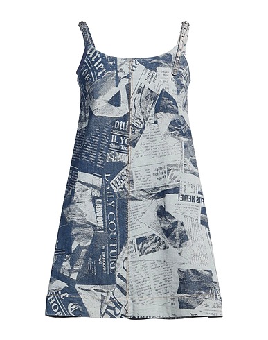 VERSACE JEANS COUTURE Denim dress Blue 96% Cotton, 4% Elastane