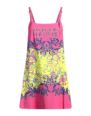VERSACE JEANS COUTURE Denim dress Fuchsia 97% Cotton, 3% Elastane