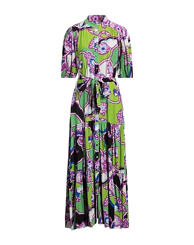 SUNCOO Long dress Lime green 100% Viscose