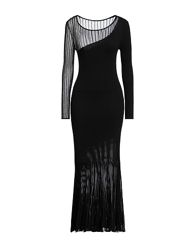 PATRIZIA PEPE Long dress Black 72% Viscose, 28% Polyester, Polyamide