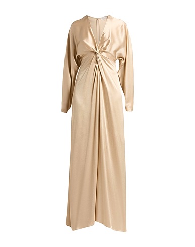 ANTONELLI Long dress Beige 55% Acetate, 45% Silk