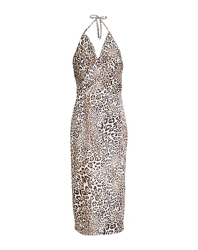 VICOLO Robe fourreau Sable 94% Polyester, 6% Élasthanne