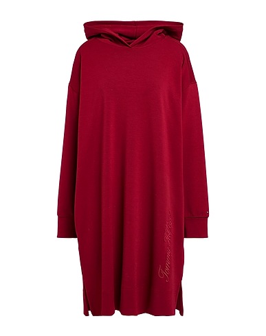 TOMMY HILFIGER Short dress Burgundy 50% Viscose, 46% Polyester, 4% Elastane
