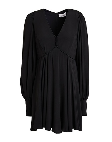 MEIMEIJ Short dress Black 69% Acetate, 31% Silk, Polyester