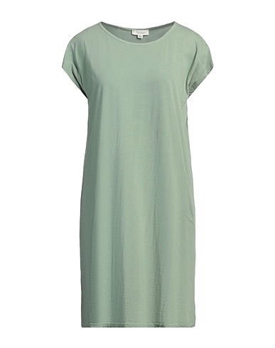 CROSSLEY Short dress Sage green 100% Cotton