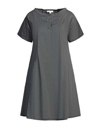 CROSSLEY Short dress Charcoal 97% Cotton, 3% Elastane