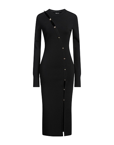 VERSACE JEANS COUTURE Midi dress Black 72% Viscose, 28% Polyamide