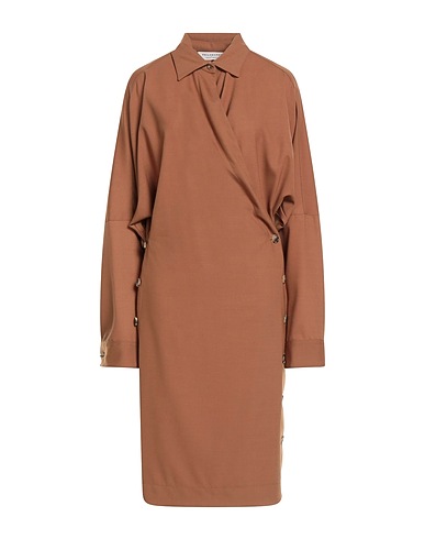 PHILOSOPHY di LORENZO SERAFINI Midi dress Brown 54% Polyester, 44% Wool, 2% Elastane
