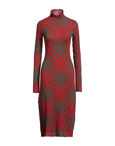 BURBERRY Midi dress Red 52% Polyamide, 30% Mohair wool, 18% Wool