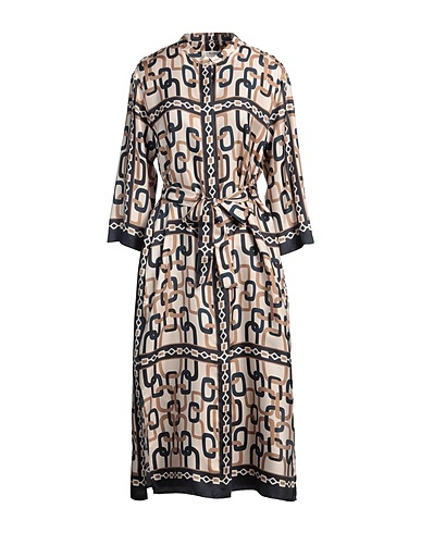 'S MAX MARA Midi dress Beige 100% Silk