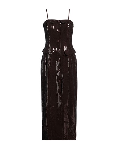 ROTATE BIRGER CHRISTENSEN エレガントドレス チョコレートブラウン リサイクルポリエステル 91% / ポリウレタン 9%