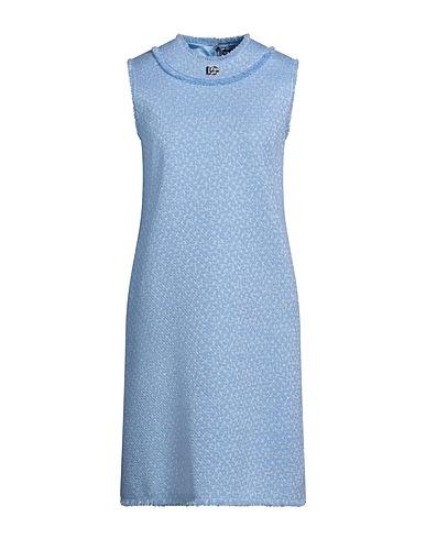 DOLCE&GABBANA Kurzes Kleid Himmelblau 67% Schurwolle, 27% Viskose, 6% Polyamid